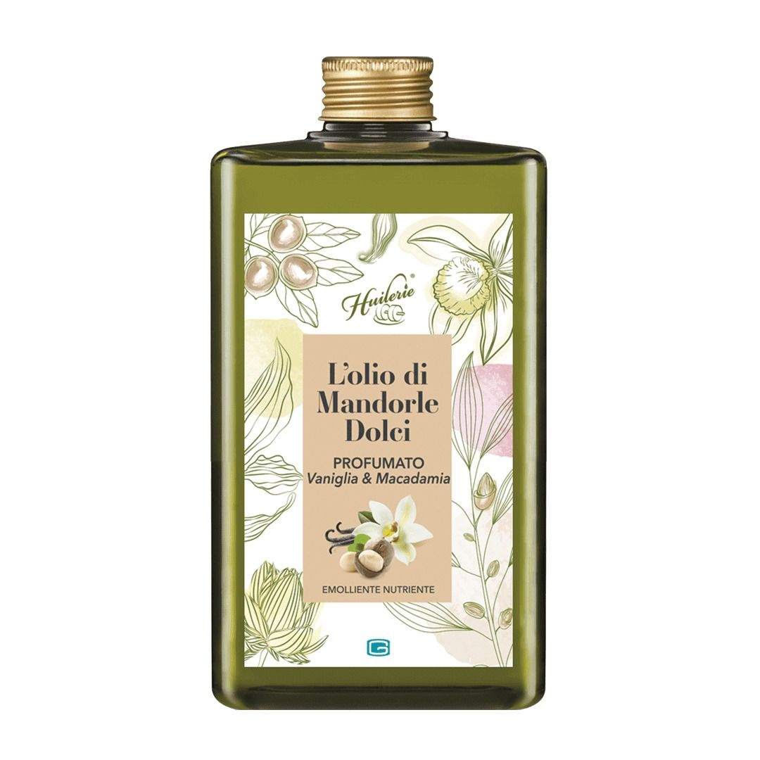 Huilerie L'Olio di Mandorle Dolci Profumato Vaniglia &amp; Macadamia da 300ml