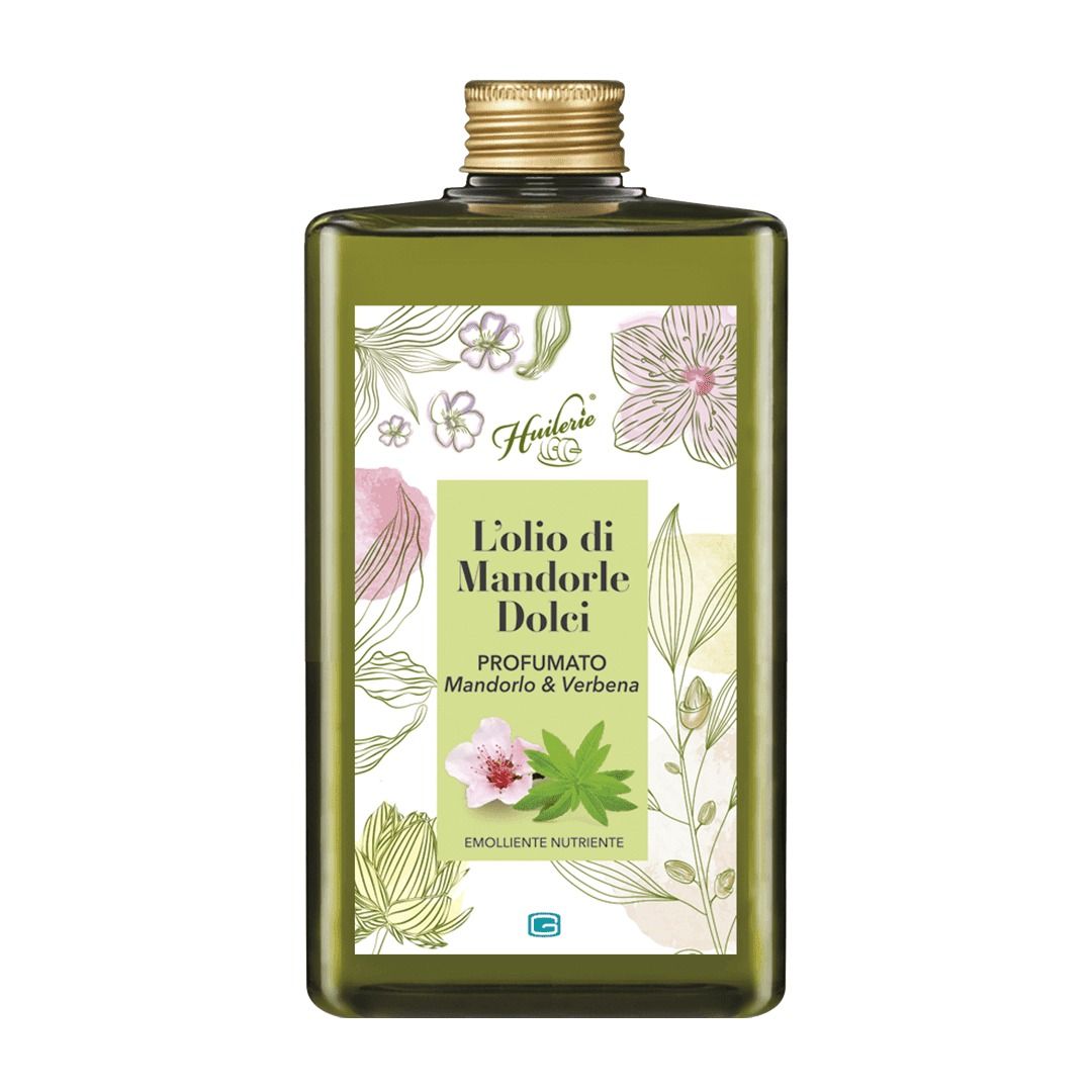 Huilerie L&#39;Olio di Mandorle Dolci Profumato Madorlo &amp; Verbena da 300ml