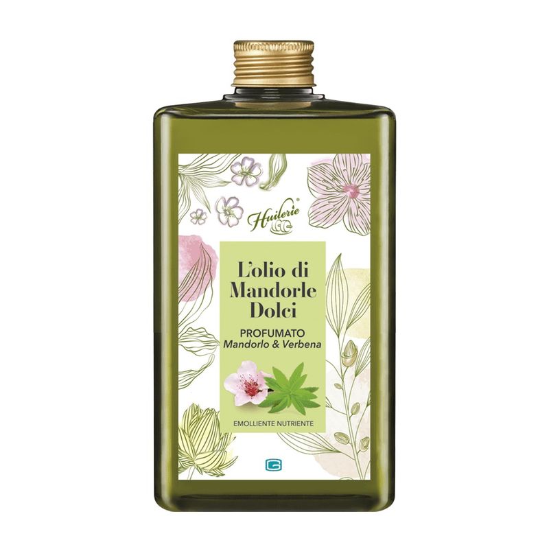 Huilerie L&#39;Olio di Mandorle Dolci Profumato Madorlo &amp; Verbena da 300ml