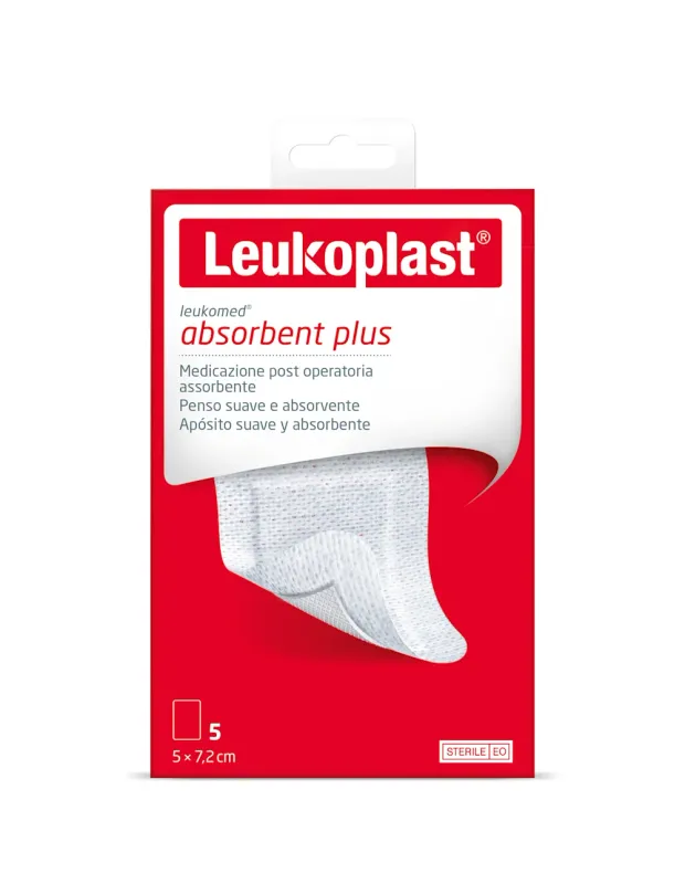 Leukoplast Leukomed Absorbent Plus Medicazione Post-Operatoria 5x7,2 5pz