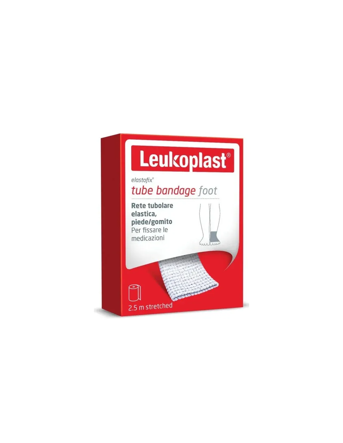 Leukoplast Elastofix Rete Tubolare Elastica Ginocchio/Coscia 2,5 m