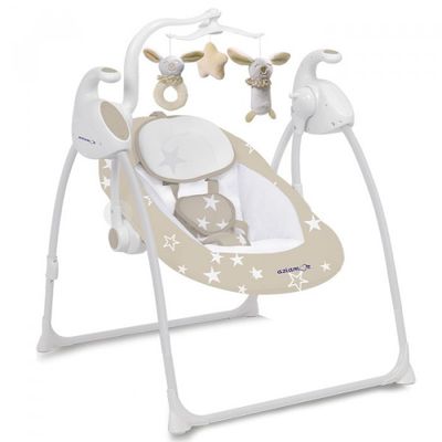 Aziamor Sogni D&#39;oro Pocket Altalena 3 IN 1 Sdraietta Culla a Dondolo Elettrica Tortora