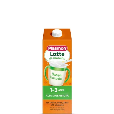 Plasmon Latte di Crescita senza Lattosio Alta Digeribilità 12-36 mesi da 1 lt