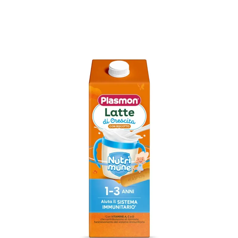 Plasmon Latte di Crescita Nutri mune con Biscotto 12-36 mesi da 1 lt