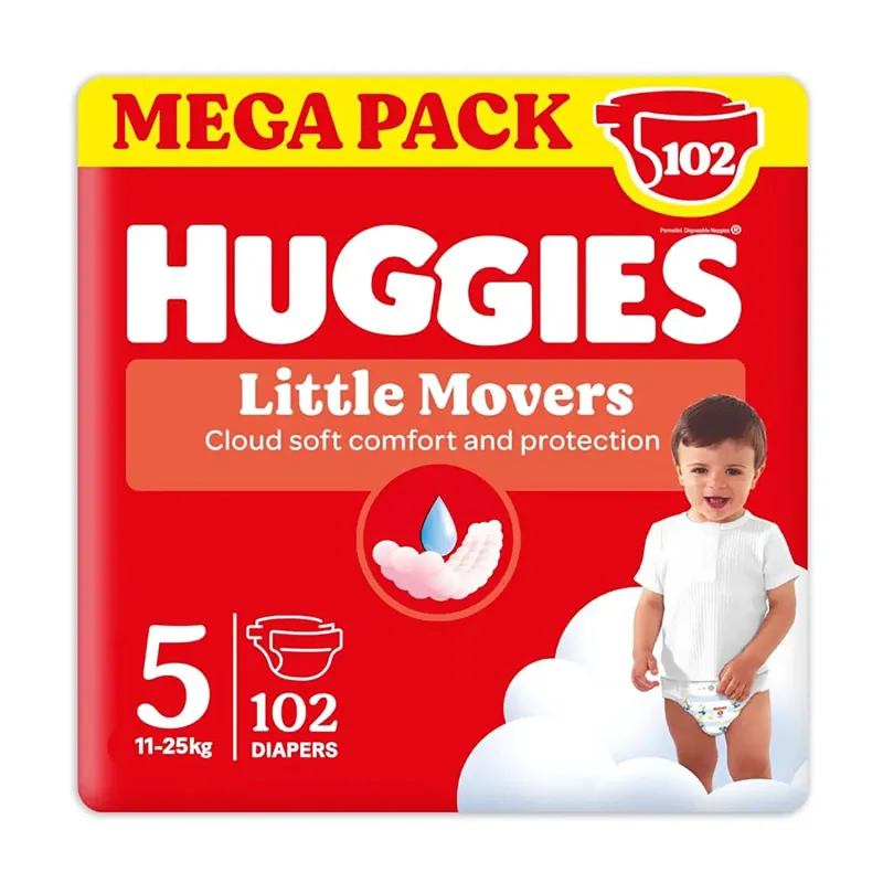 Huggies Pannolino Little Movers Megapack Tg 5 11-25kg da 102pz