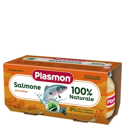 Plasmon Omogeneizzato di Pesce Salmone con Verdure 2x80g