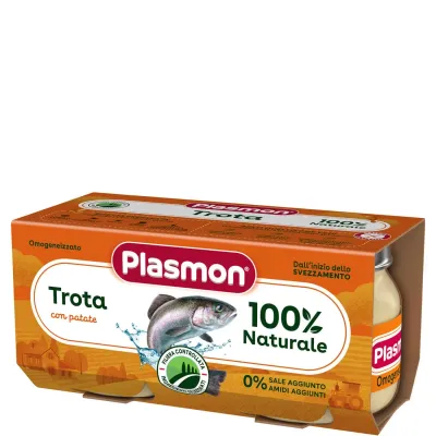 Plasmon Omogeneizzato di Pesce Trota con Verdure 2x80g