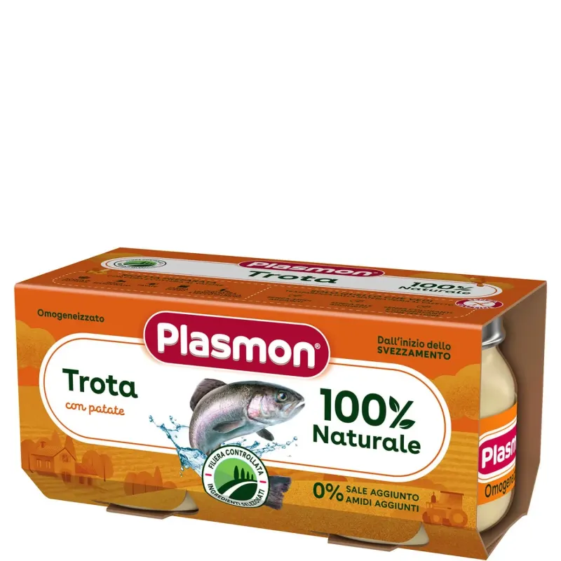 Plasmon Omogeneizzato di Pesce Trota con Verdure 2x80g