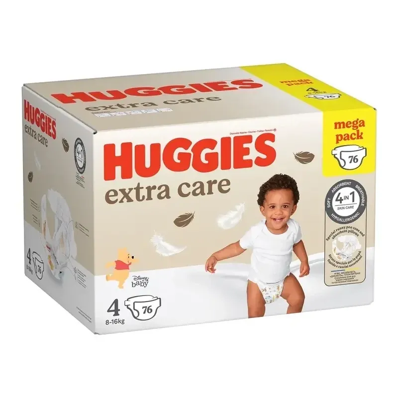 Huggies Pannolino Extra Care Megapack 4 Tg 7-18 kg da 76Pz