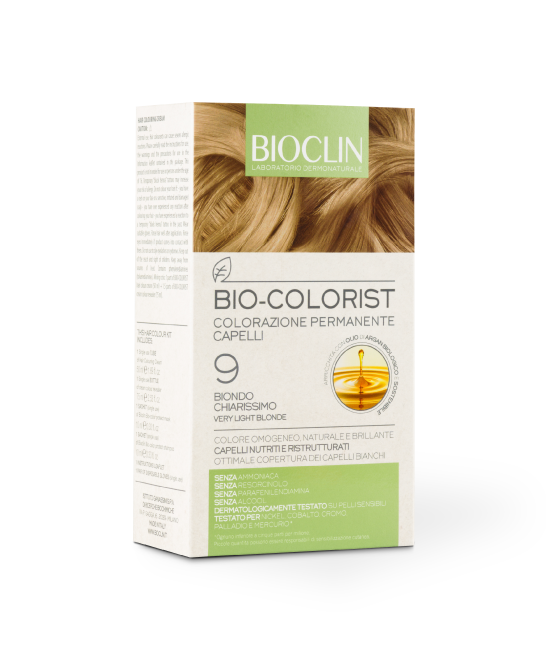 Bioclin Bio Colorist Colorazione Permanente Capelli Biondo Chiarissimo Dorato 9,30
