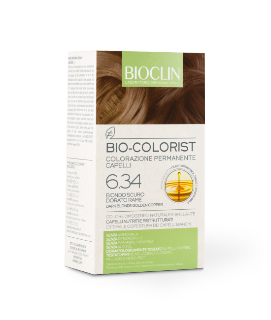 Bioclin Bio Colorist Colorazione Permanente Capelli Biondo Scuro Dorato Rame 6,34