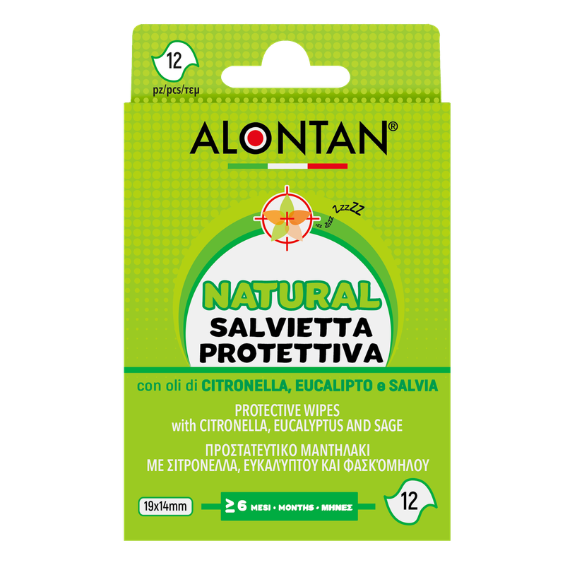 Alontan Natural Salvietta Antizanzare 19x14mm 12pz