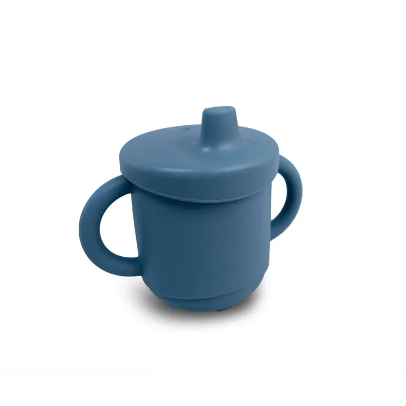 Mizu Baby Taiki Tazza in silicone con due coperchi Blu