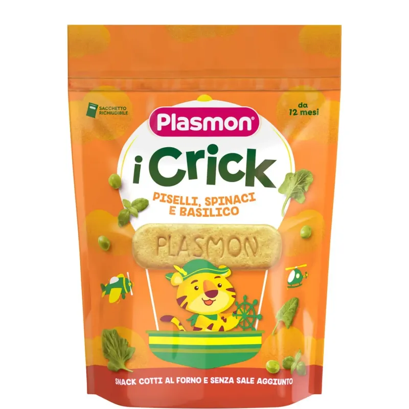 Plasmon Biscotto Crick Spinaci e Piselli 100g
