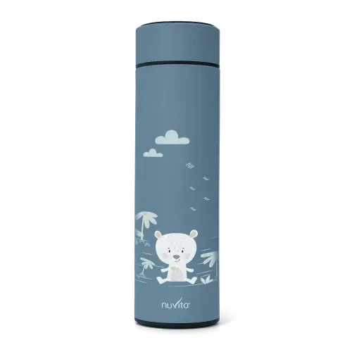 Nuvita Borraccia Termica con Termometro 500ml Azzurro