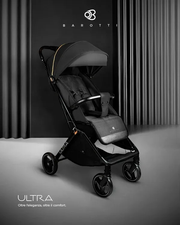 Barotti Ultra Passeggino Nero Ultraleggero da 0 a 36 mesi