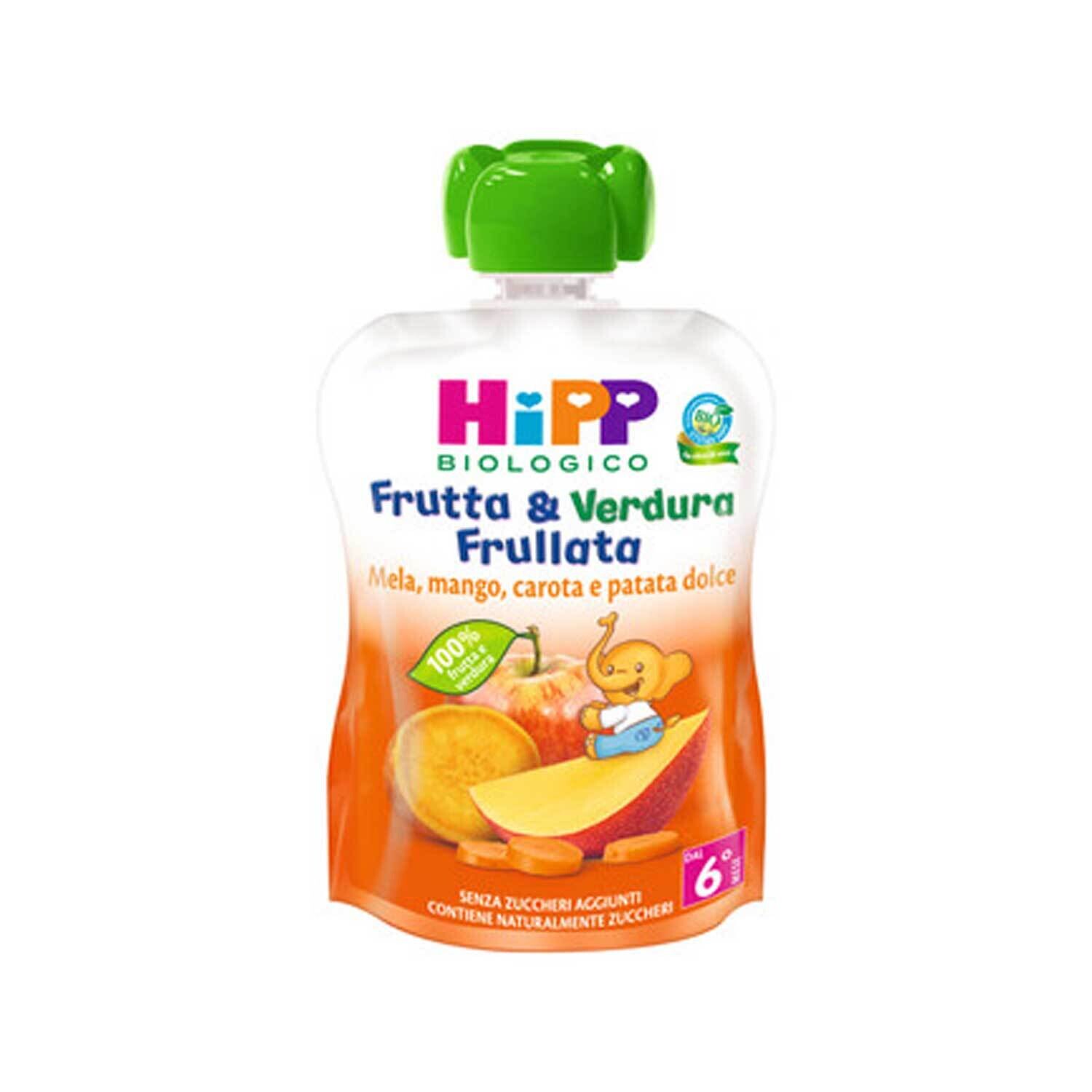 Hipp Frutta e Verdura Frullata Mela Mango e Patata Dolce Confezione da 90g