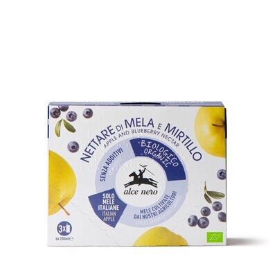 Alce Nero Bevande di Nettare Mela e Mirtillo 3x200ml