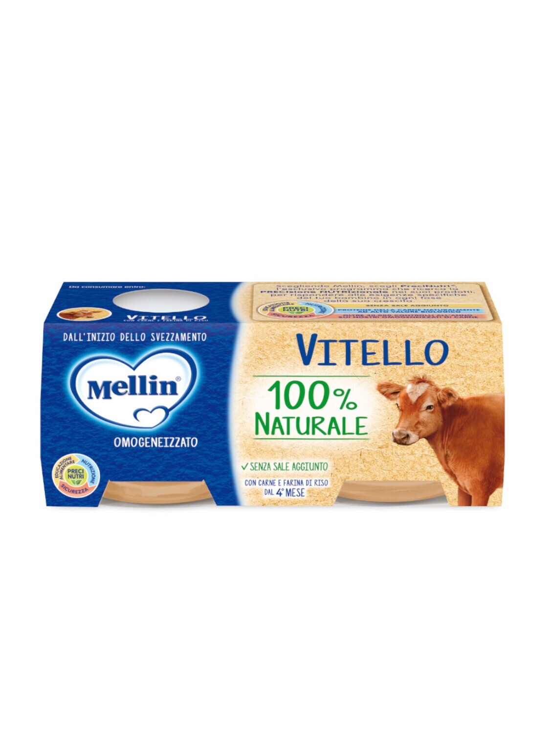 Mellin Omogeneizzato di Carne Vitello 2x120g