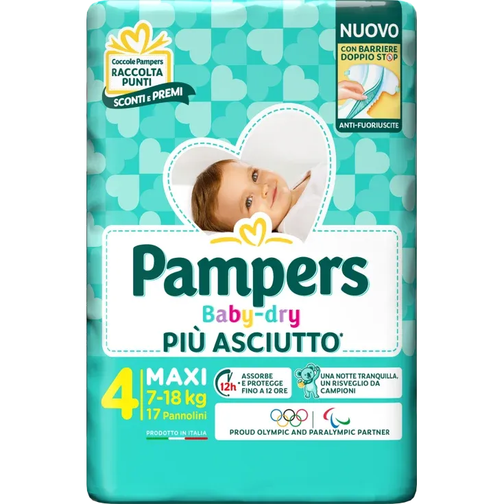 Pampers Pannolino Baby Dry Maxi 7-18 kg da 17pz