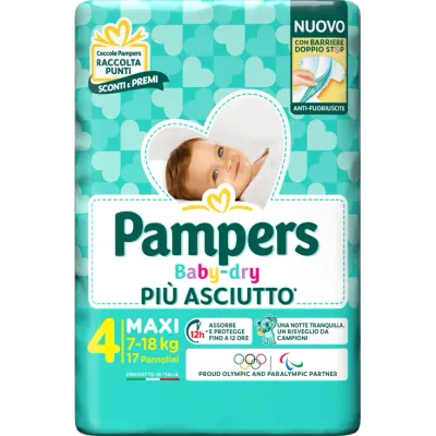 Pampers Pannolino Baby Dry Maxi 7-18 kg da 17pz
