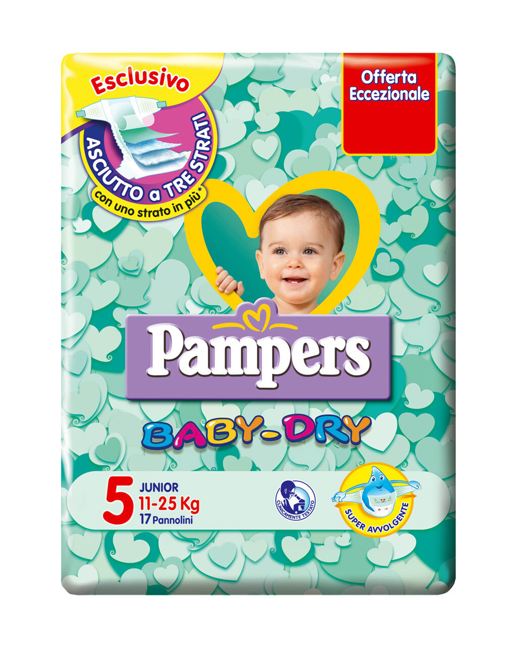 Pampers Pannolino Baby Dry Junior 11-25 kg da 16pz