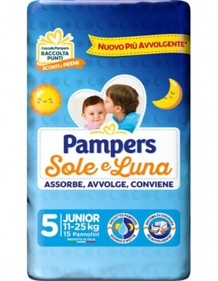 Pampers Pannolino Sole e Luna Junior 11-25 kg da 15Pz