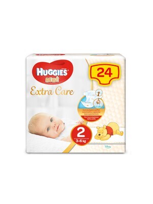 Huggies Pannolino Extra Care Bebe 2 Tg 3-6 kg da 24pz