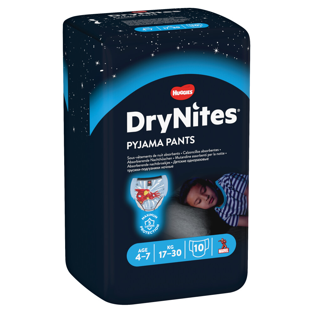 Huggies Pannolino Drynites Boys 4-7 Anni 17-30Kg da 10pz