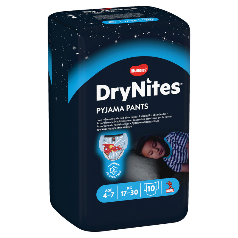 Huggies Pannolino Drynites Boys 4-7 Anni 17-30Kg da 10pz