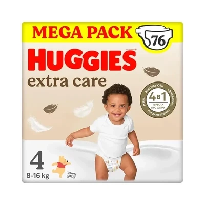 Huggies Pannolino Extra Care Megapack 4 Tg 7-18 kg da 76Pz