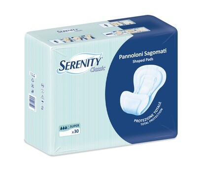 Serenity Pannoloni Sagomati Classic Tg Super 3 Gocce 30Pz