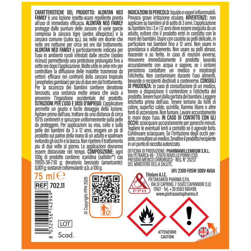 Alontan Neo Family Spray Antizanzare 75ml