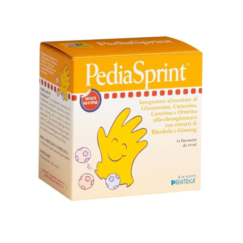 Pediatrica Pediasprint Integratore Alimentare di Glutammina 15 Flaconcini Monodose da 10 ml.  Peso: 240 gr