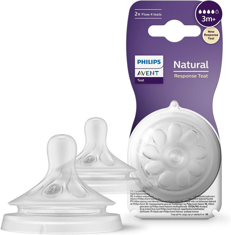 Avent Tettarella per Biberon Natural Response 3 mesi+ 4 gocce senza BPA SCY964/02