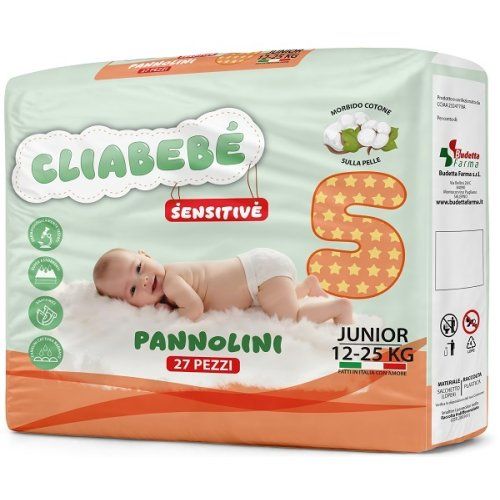 Cliabebe' Pannolino Sensitive Junior 12-25 kg da 27 pz