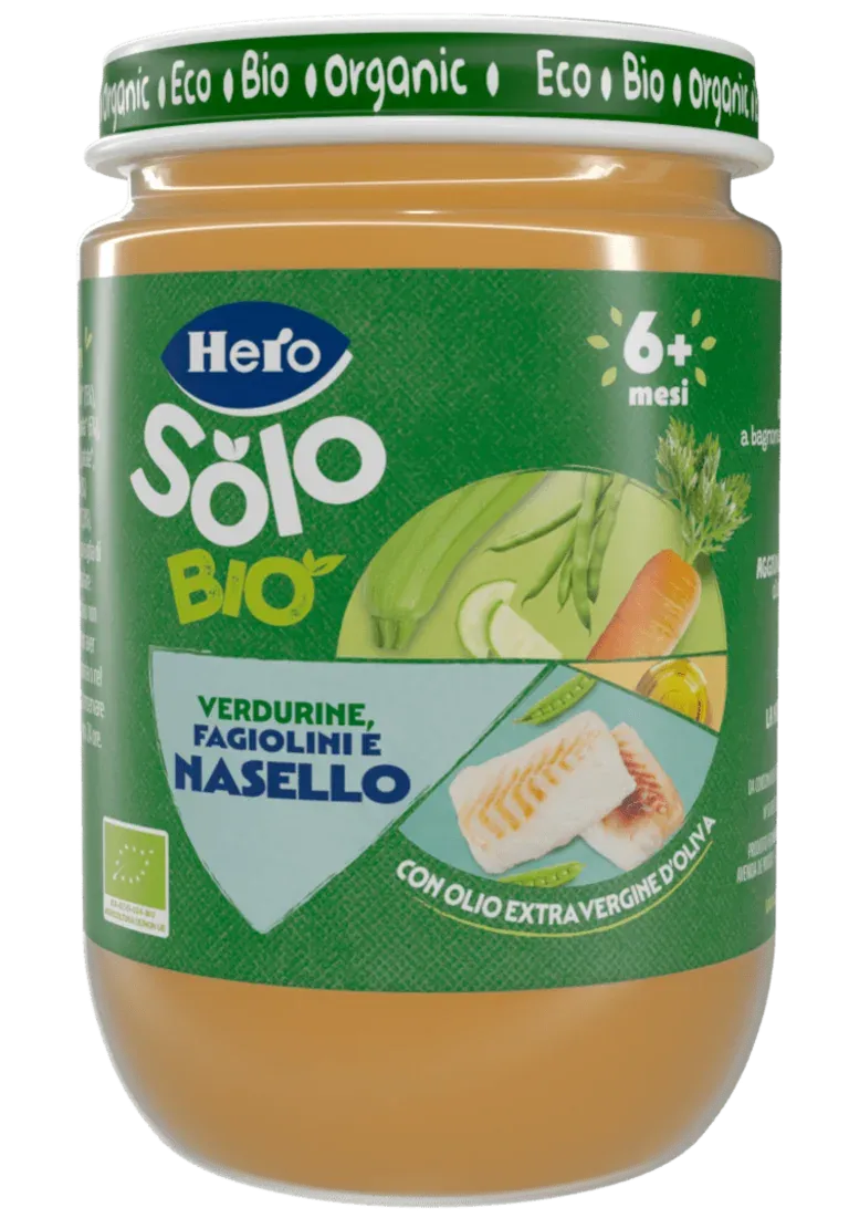 Hero Omogeneizzato Verdurine Fagiolini e Nasello 190gr