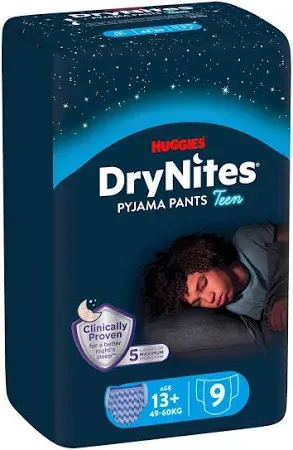 Huggies Pannolino Drynites Boys 13+ Anni 48-60Kg da 9pz