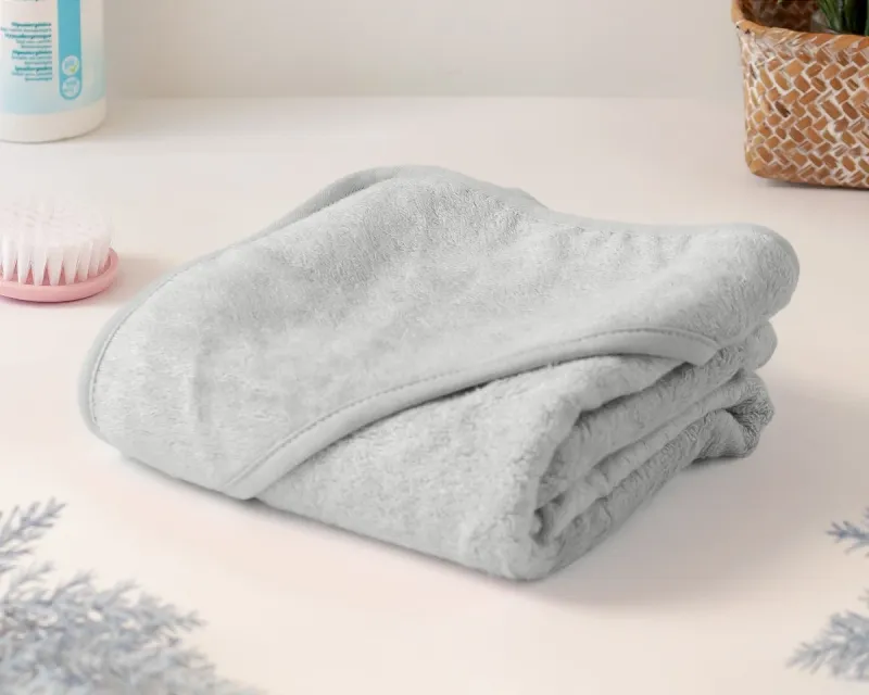 Kiokids Asciugamano Bagno Bambù per Bebé Grigio