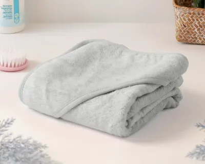 Kiokids Asciugamano Bagno Bambù per Bebé Grigio