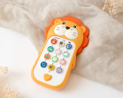 Kiokids Telefono Musicale Leone per bambini con suoni di animali