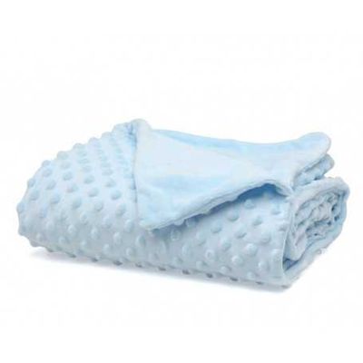 Kiokids Copertina Neonato in Pile Azzurro per Culla 80x110 cm