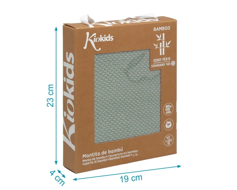 Kiokids Copertina in Bambú Salvia