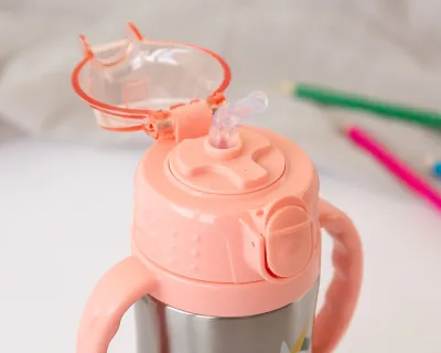 Kiokids Bottiglia Allenamento Unicorno Rosa Salvia 280ml acciaio inox