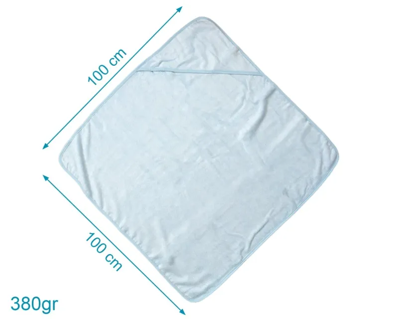 Kiokids Asciugamano bagno bambù per bebé  Blu
