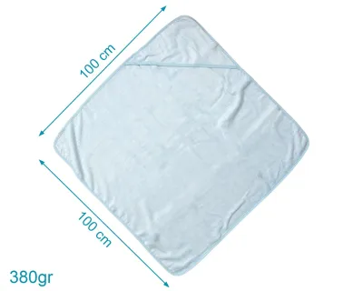Kiokids Asciugamano bagno bambù per bebé  Blu