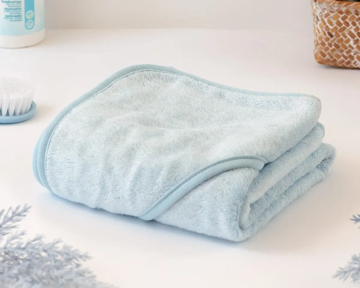 Kiokids Asciugamano bagno bambù per bebé  Blu