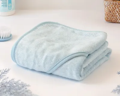 Kiokids Asciugamano bagno bambù per bebé  Blu