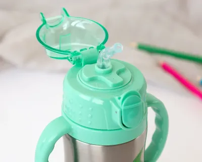 Kiokids Bottiglia Allenamento Drago Verde Salvia 280ml acciaio inox