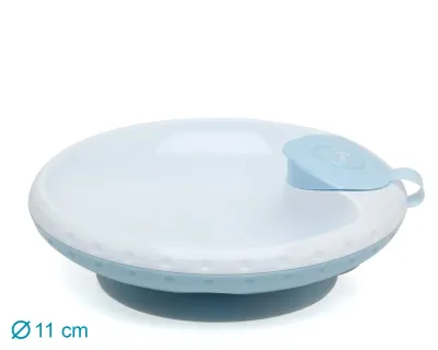 Kiokids Piatto Termico Antiscivolo Azzurro